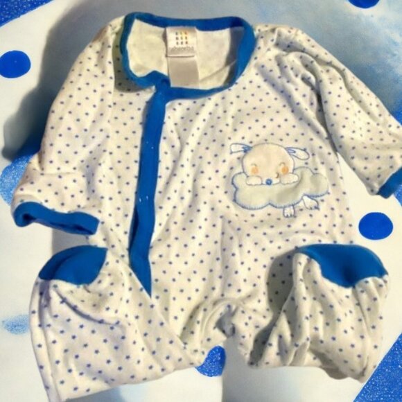 Absorba Cotton Appliqué Design One Piece Footie - Picture 5 of 8